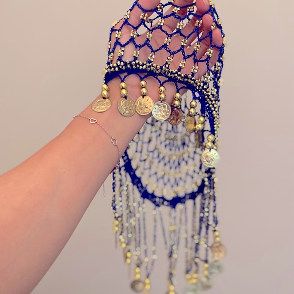 Belly dancing headpiece with coins - Picture 2 of 3
